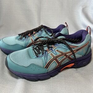 Size 7 ASICS‎ Gel Venture 8 Misty Pine Nova Orange Women's Running Sneaker Shoe